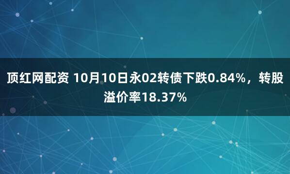 顶红网配资 10月10日永02转债下跌0.84%,转股溢价率18.37%